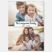 2 Fotocollage Familienaam - Horizontale foto's Magneet (Voorkant)