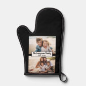 2 Fotocollage Familienaam - Horizontale foto's Ovenwant (Voorkant)