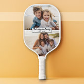 2 Fotocollage Familienaam - Horizontale foto's Pickleball Paddle