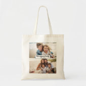 2 Fotocollage Familienaam - Horizontale foto's Tote Bag (Voorkant)