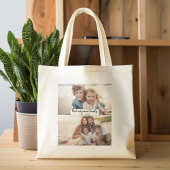 2 Fotocollage Familienaam - Horizontale foto's Tote Bag