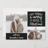 2 Fotocollage heeft een prettig kerstfeest Feestdagenkaart (Voorkant)