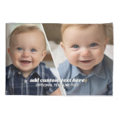 2 Fotocollage met trendy bounce script - wit Kussensloop (Achterkant)