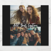 2 Fotocollage met trendy scriptbijschrift Bier Etiket (Enkel label)