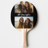 2 Fotocollage met trendy scriptbijschrift - Zwart Tafeltennisbatje (Voorkant)