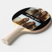 2 Fotocollage met trendy scriptbijschrift - Zwart Tafeltennisbatje (Voorkant Gekanteld)