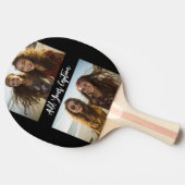 2 Fotocollage met trendy scriptbijschrift - Zwart Tafeltennisbatje (Zijkant)