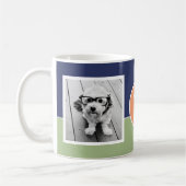 2 Fotocollage-monogram - modern kleurenblok Koffiemok (Links)