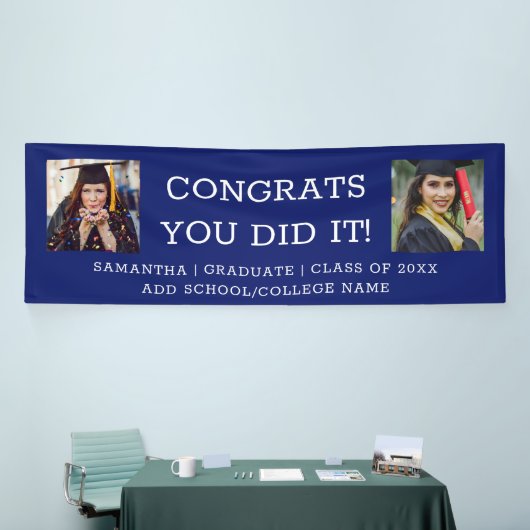 2 Fotocongressen Afstuderen 2023 Afstuderen blauw Spandoek (Beurs)