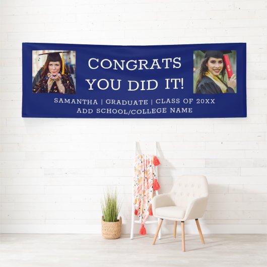 2 Fotocongressen Afstuderen 2023 Afstuderen blauw Spandoek (Insitu)