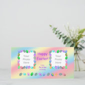 2 Fotogeverfde paaseieren Feestdagenkaart (Staand voorkant)