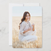 2 Fotogradatie Eenvoudige witte tekstbedekking Kaart (Achterkant)