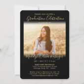 2 Fotogradatiepartij Elegant Black en Gold Kaart (Achterkant)