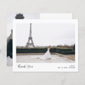 2 Fotokalligrafie bruiloft Hartelijk dank (Voorkant / Achterkant)