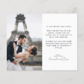 2 Fotokalligrafie bruiloft Hartelijk dank (Achterkant)