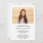 2 Fotoklasse 2 Eenvoudig zwart-wit Afstuderen Aankondiging (Achterkant)