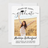 2 Fotoklasse 2 Eenvoudig zwart-wit Afstuderen Aankondiging (Voorkant)