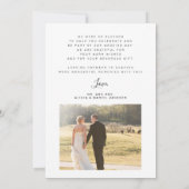 2 fotoliefde en bedankt script bruiloft bedankt kaart (Achterkant)