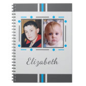 2 fotonaam tekst blauw grijs notitieboek (Voorkant)