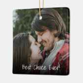 2 Fotopaar in liefdesbeste keuze ooit uniek Keramisch Ornament (Links)