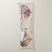 2 Foto's14th Ivory Wedding Jubileum Heart Lijst Lichaamskussen (Voorkant Verticaal)