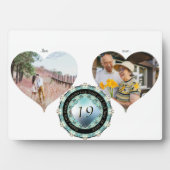 2 Foto's 19th Wedding Jubileum Acquamarine Fotoplaat (voorkant)