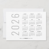 2 foto's 2025 Kalender Script Vrolijk Kerstfeest Feestdagenkaart (Achterkant)