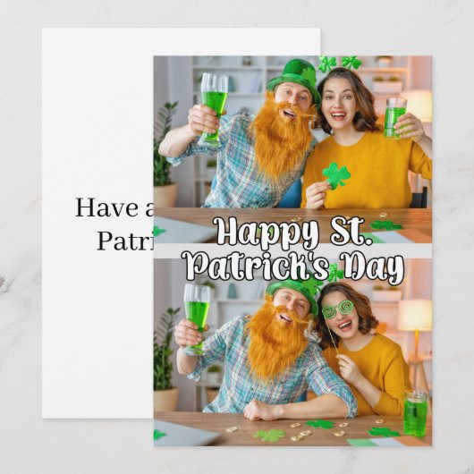 2-foto's Aangepaste Moderne Sjabloon St. Paddys (Voorkant / Achterkant)