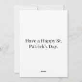 2-foto's Aangepaste Moderne Sjabloon St. Paddys (Achterkant)