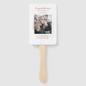 2 Foto's Afstuderen Roos Gold Script Afstudeerder Handwaaier (Achterkant)