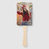 2 Foto's Afstuderen Wit Rood Afstudeerder 2025 Cus Handwaaier (Voorkant)