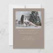 2-foto's-artssterren Merry-kerstbruin Gold Feestdagenkaart (Achterkant)