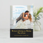 2 foto's - beide zijden Huwelijksfoto Dankkaart Bedankkaart (Staand voorkant)