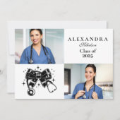 2 foto's Black Bow Nursing School Afstuderen Aankondiging (Voorkant)
