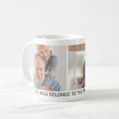 2 Foto's blauw hart Beste opa ooit Koffiemok (Voorkant links)