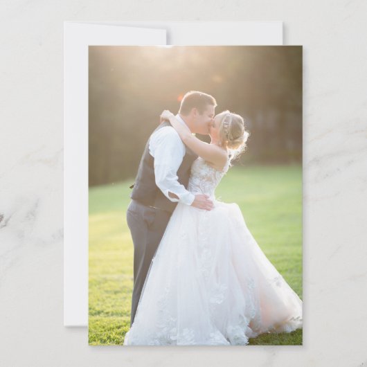 2 foto's bruiloft bedankbasis voor vellum kaart (Voorkant)