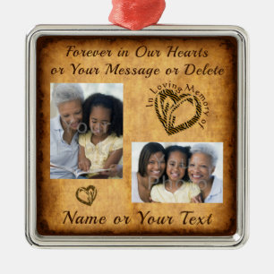 2 Foto's Christmas Ornament for Loss of Loved One