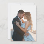 2 Foto's Classic Elegant Hand Geschreven bruiloft Bedankkaart (Achterkant)