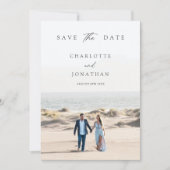2 Foto's Classic Elegant Hand Geschreven bruiloft Save The Date (Voorkant)