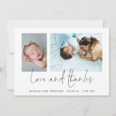 2 Foto's die de geboorte van Bedankt van de Manusc Aankondiging (Voorkant)