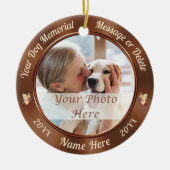 2 foto's, Dog Memorial Christmas Tree Ornamenten (Voorkant)