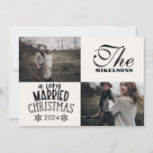 2 Foto's Een heel erg getrouwd Kerstmis Feestdagenkaart (Voorkant)