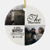 2 foto's Een zeer getrouwde kerst Keramisch Ornament (Voorkant)