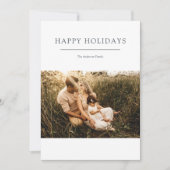 2 foto's eenvoudig & modern feestdagenkaart (Voorkant)