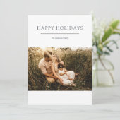 2 foto's eenvoudig & modern feestdagenkaart (Staand voorkant)