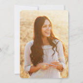 2 Foto's Eenvoudige Overlay Zwarte Script Afstuder Aankondiging (Achterkant)