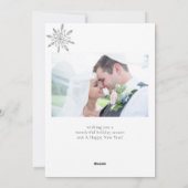 2 foto's Eerste Kerstmis Mr. en Mrs. echtpaar Feestdagenkaart (Achterkant)