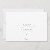 2 foto's elegant typografisch script Vrolijk kerst Feestdagenkaart (Achterkant)