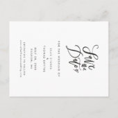 2 Foto's Elegante Moderne Script Save the Date Aankondigingskaart (Achterkant)