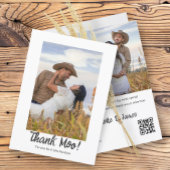 2 foto's gepersonaliseerd dank moo bruiloft bedankkaart